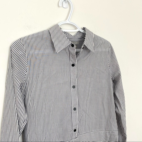 SCOTCH & SODA Asymmetric Striped Shirt Snap Buttons Small - Picture 3 of 8